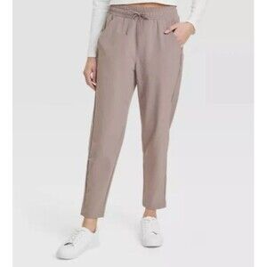 NWT All In Motion Women's High Rise Stretch Woven Taper Pants Size XS UPF 50+